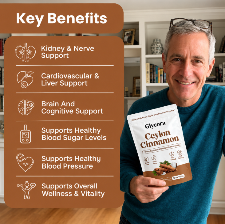 Glycora Ceylon Cinnamon For Steadier Blood Sugar